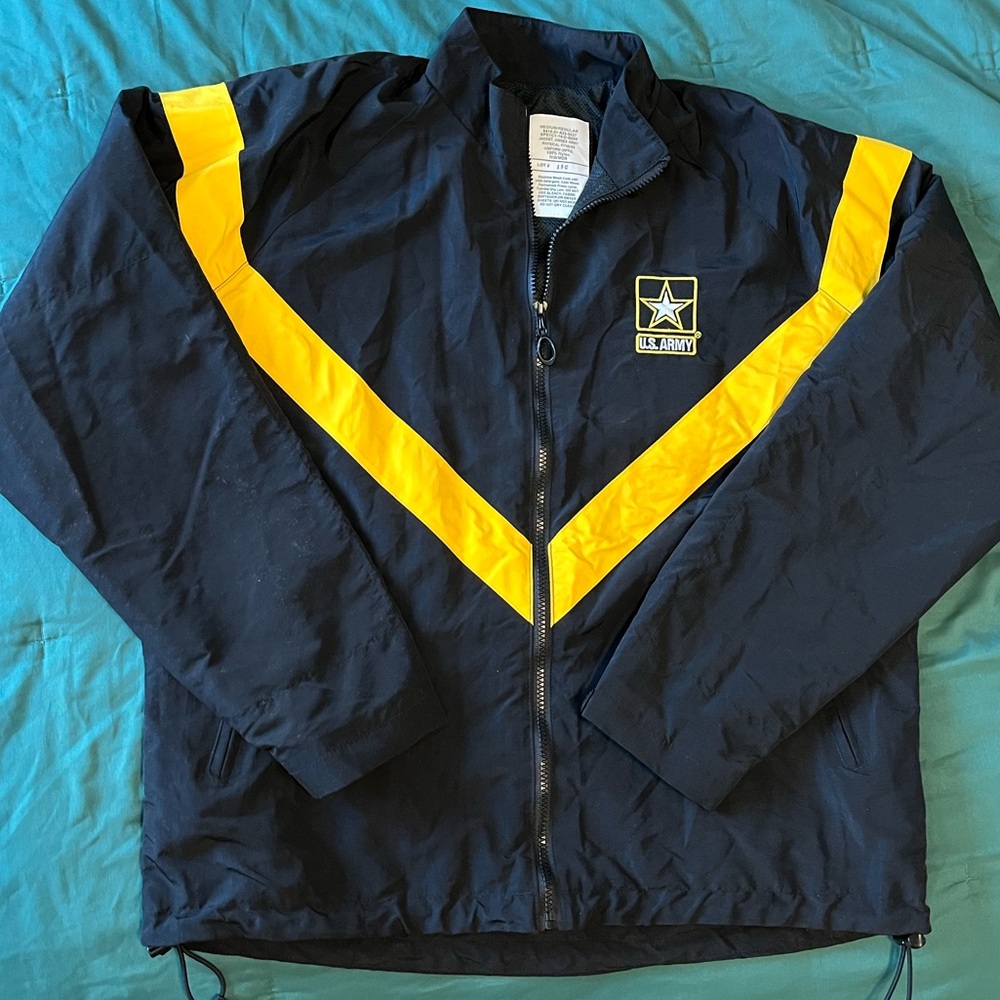 US Army APFU Physical Fitness Uniform Jacket Unisex Medium Windbreaker Military